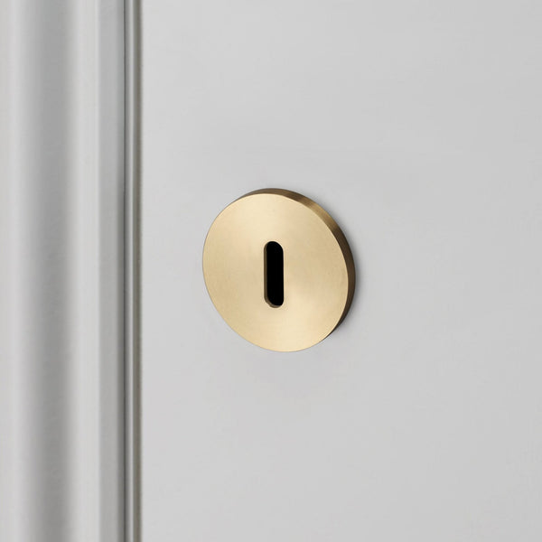 Pair of Indoor Key Escutcheons In Brass