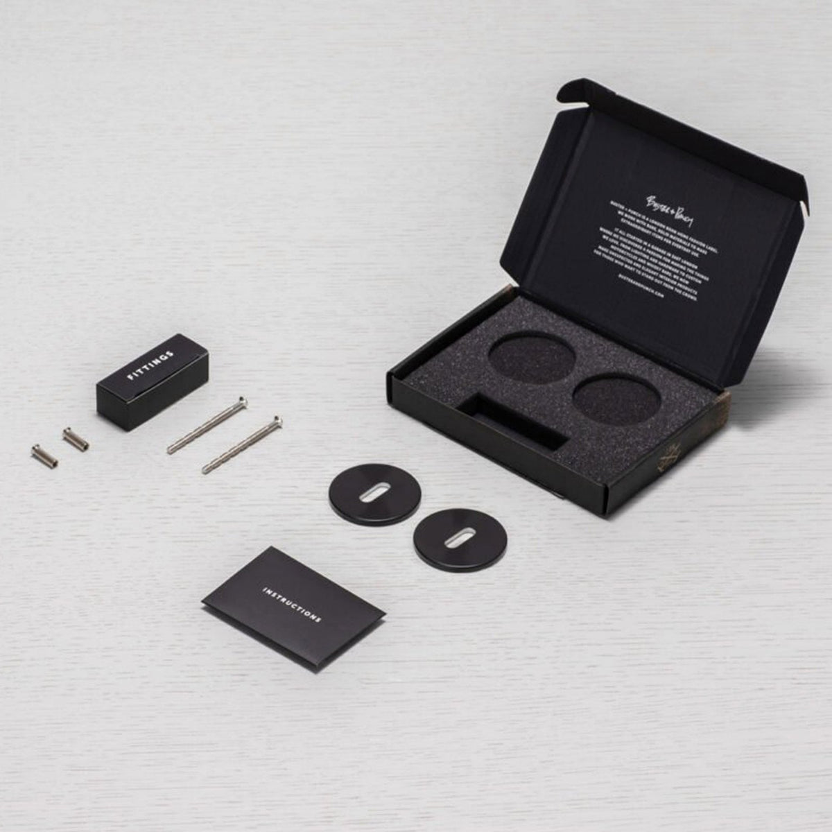 Pair of Indoor Key Escutcheons In Gun Metal Grey