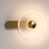 Irvine 7w LED Wall Light in Brass with Clear Ripple Glass Shade with Brass Cap