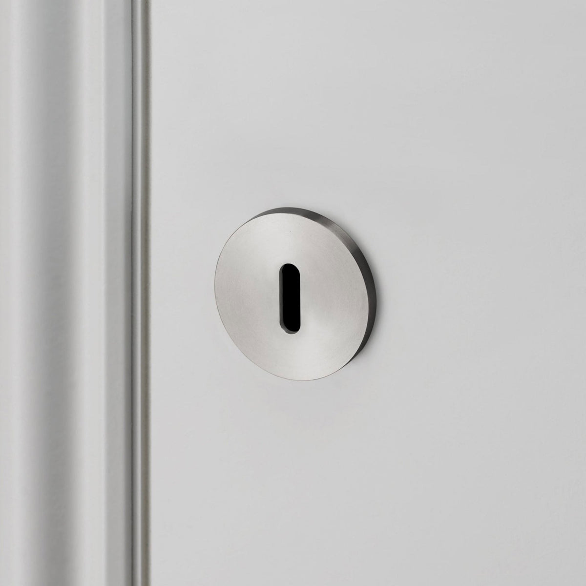 Pair of Indoor Key Escutcheons In Steel