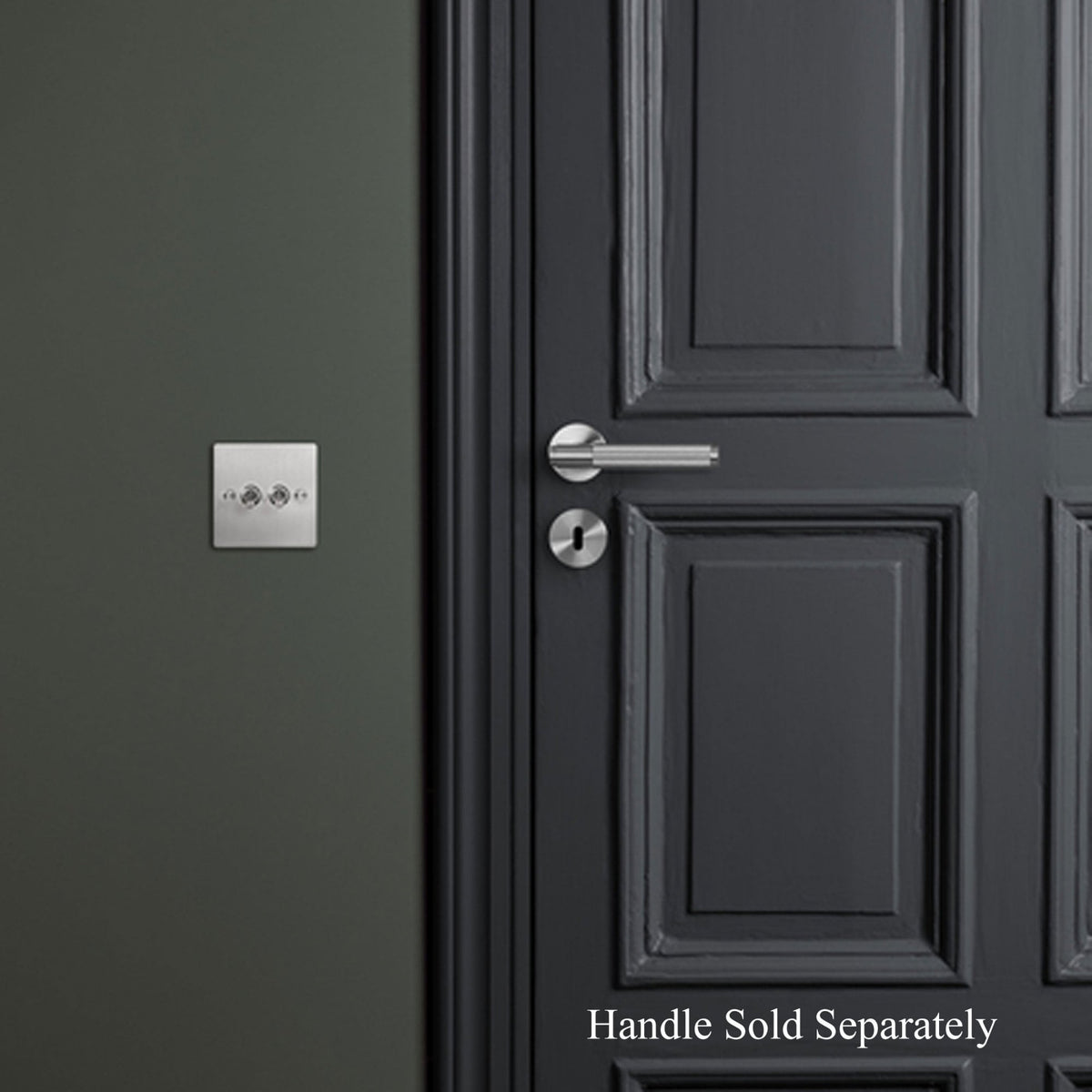 Pair of Indoor Key Escutcheons In Steel