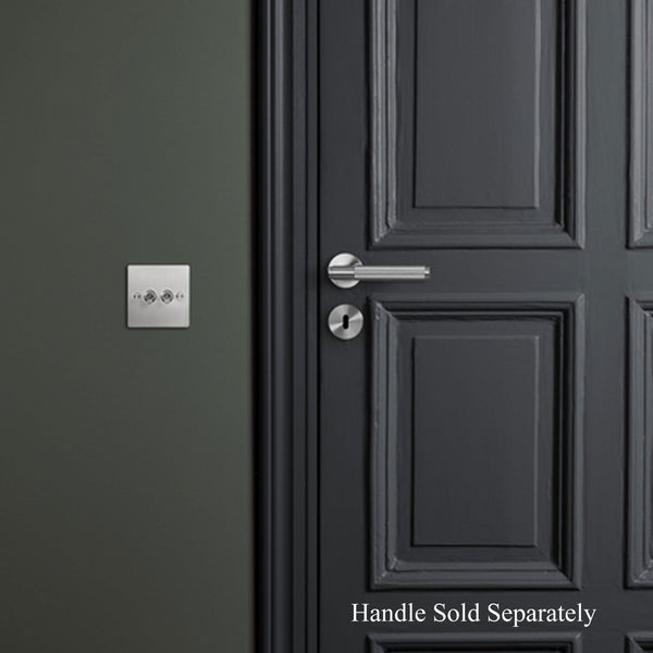 Pair of Indoor Key Escutcheons In Steel