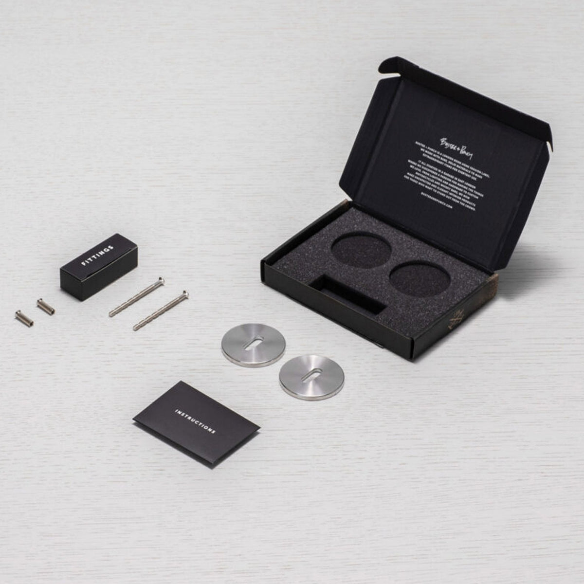 Pair of Indoor Key Escutcheons In Steel