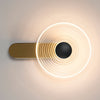 Irvine 7w LED Wall Light in Brass with Clear Ripple Glass Shade with Satin Black Cap