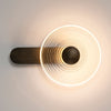 Irvine 7w LED Wall Light in Bronze with Clear Ripple Glass Shade with Bronze Cap
