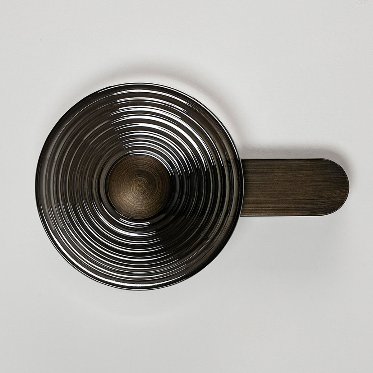 Irvine 7w LED Wall Light in Bronze with Smoke Ripple Glass Shade with Bronze Cap