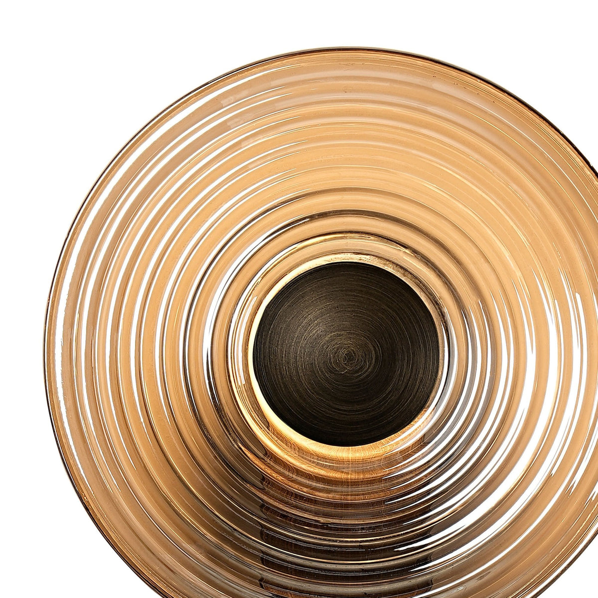 Irvine 7w LED Wall Light in Bronze with Smoke Ripple Glass Shade with Bronze Cap