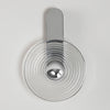 Irvine 7w LED Wall Light in Chrome with Clear Ripple Glass Shade with Chrome Cap