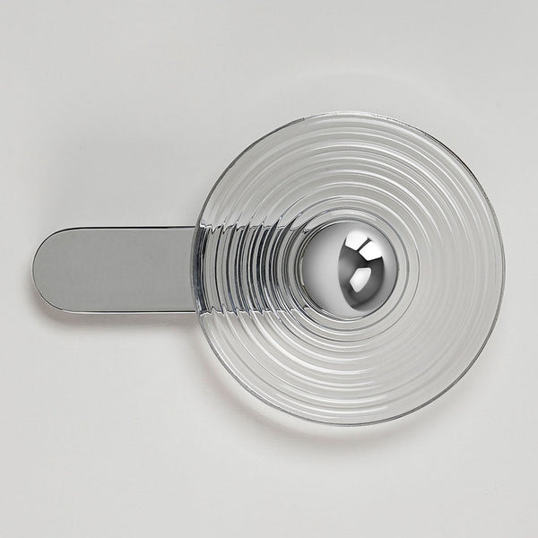 Irvine 7w LED Wall Light in Chrome with Clear Ripple Glass Shade with Chrome Cap