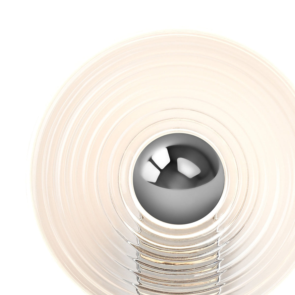 Irvine 7w LED Wall Light in Chrome with Clear Ripple Glass Shade with Chrome Cap