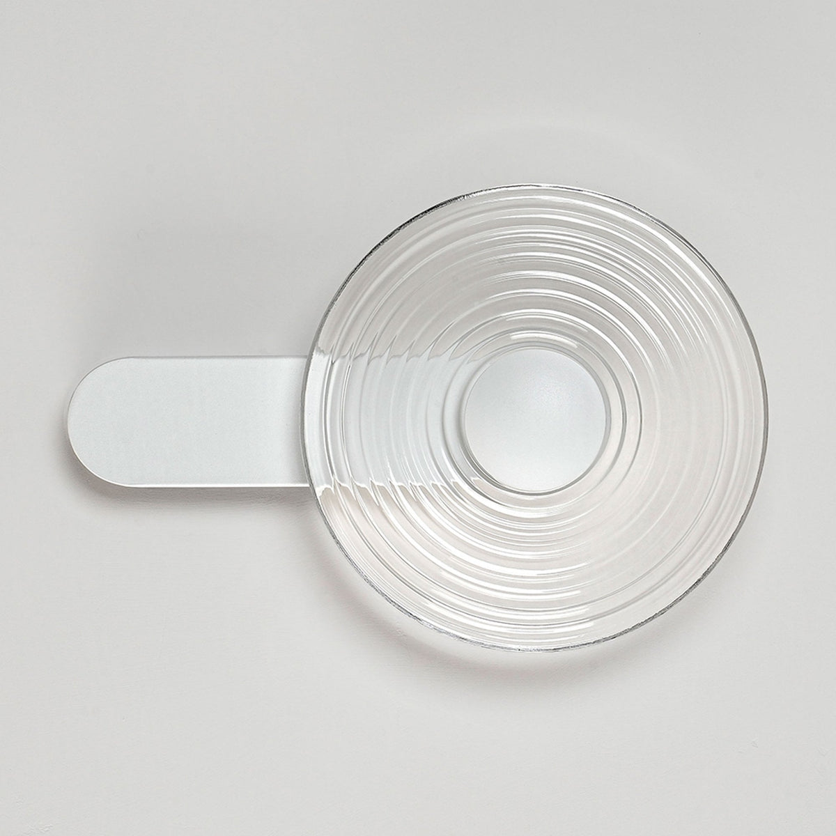 Irvine 7w LED Wall Light in Satin White with Clear Ripple Glass Shade with Satin White Cap