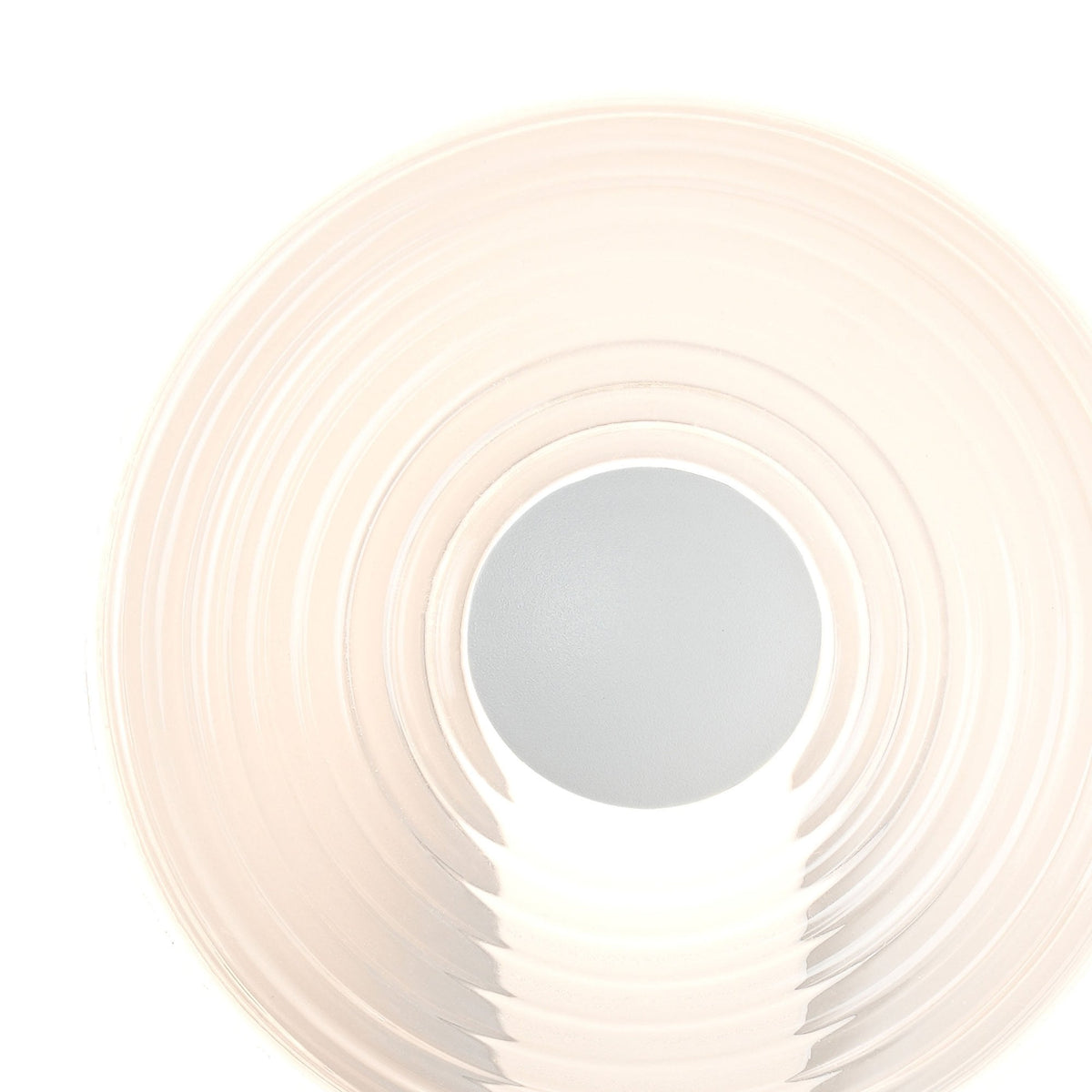 Irvine 7w LED Wall Light in Satin White with Clear Ripple Glass Shade with Satin White Cap