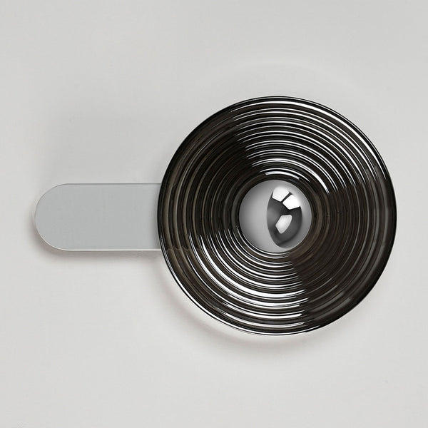 Irvine 7w LED Wall Light in Satin White with Smoke Ripple Glass Shade with Chrome Cap