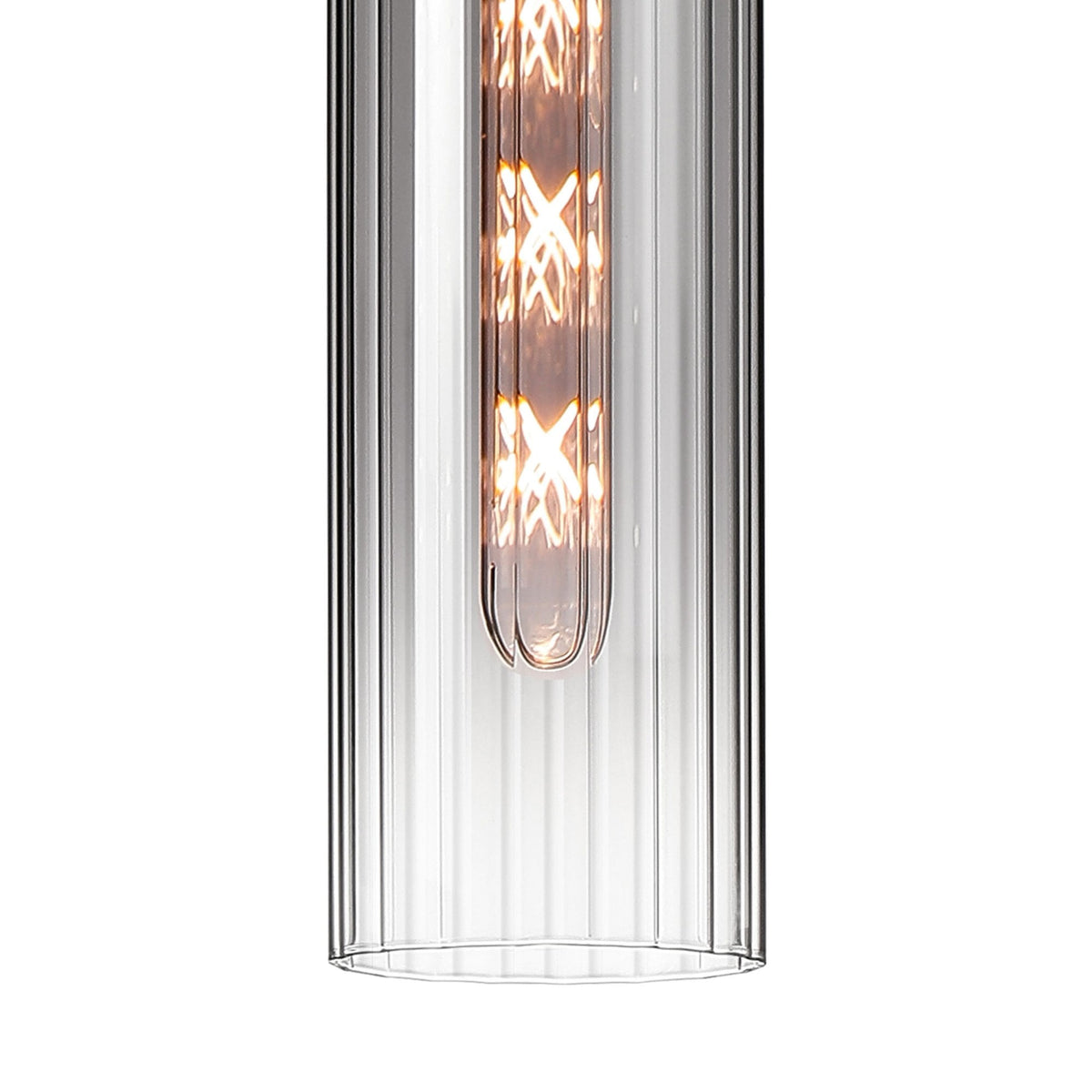 Hamble Single Pendant in Brass Gold Finish with Smoke Fade Glass
