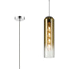 Hamble Single Pendant in Polished Nickel Finish with Gold Fade Glass