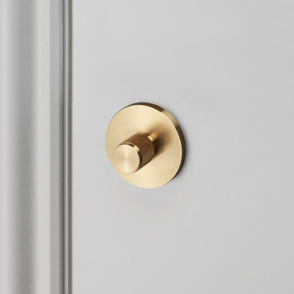 Knurled Thumb Turn Lock In Brass