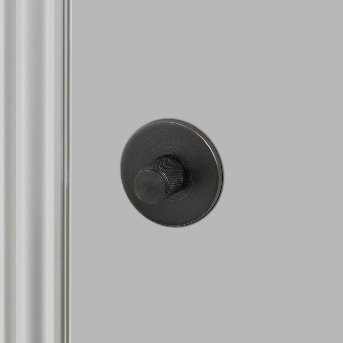 Knurled Thumb Turn Lock In Smoked Bronze