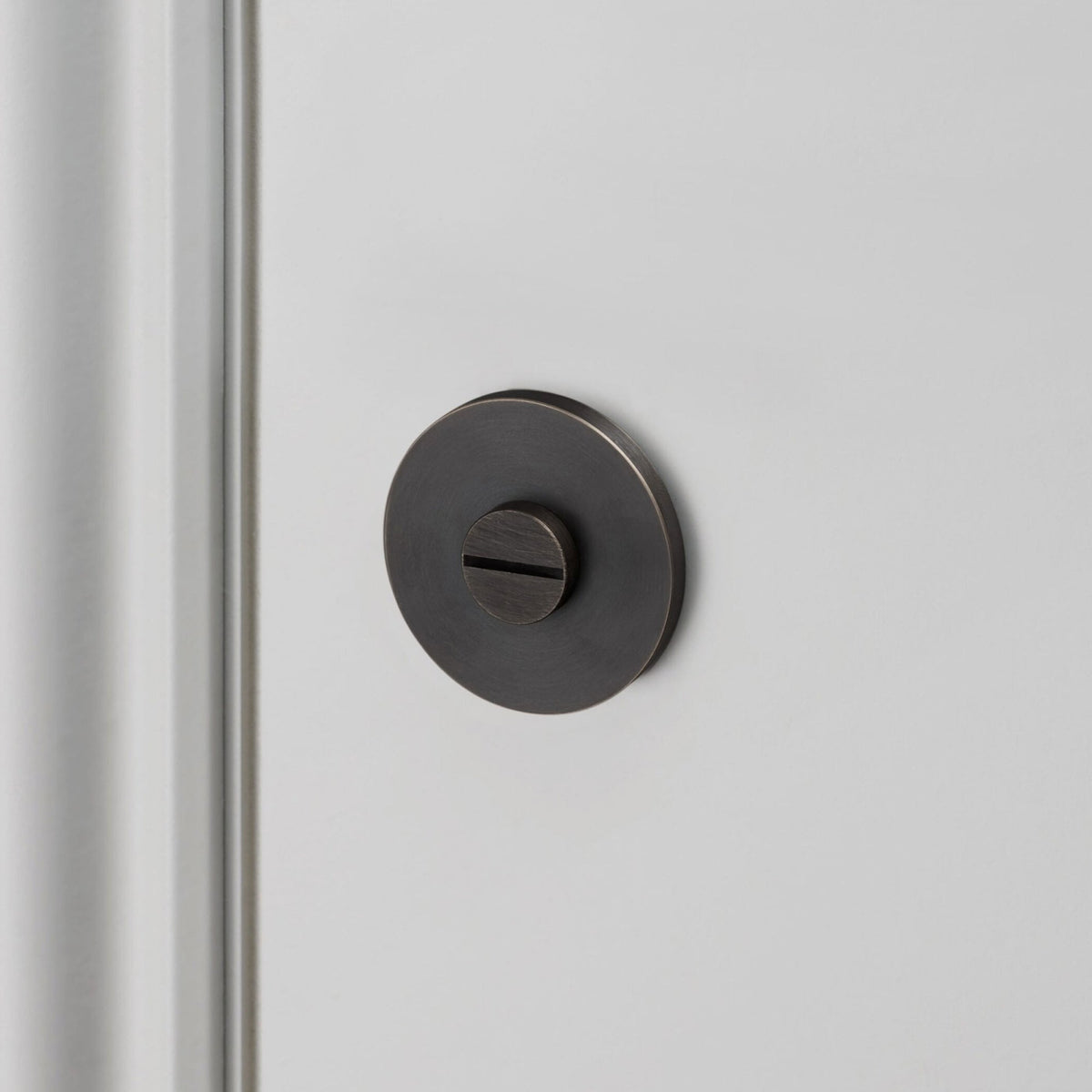 Knurled Thumb Turn Lock In Smoked Bronze