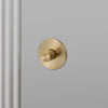 Linear Knurled Thumb Turn Lock In Brass