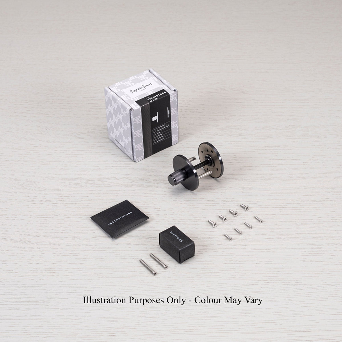 Linear Knurled Thumb Turn Lock In Brass