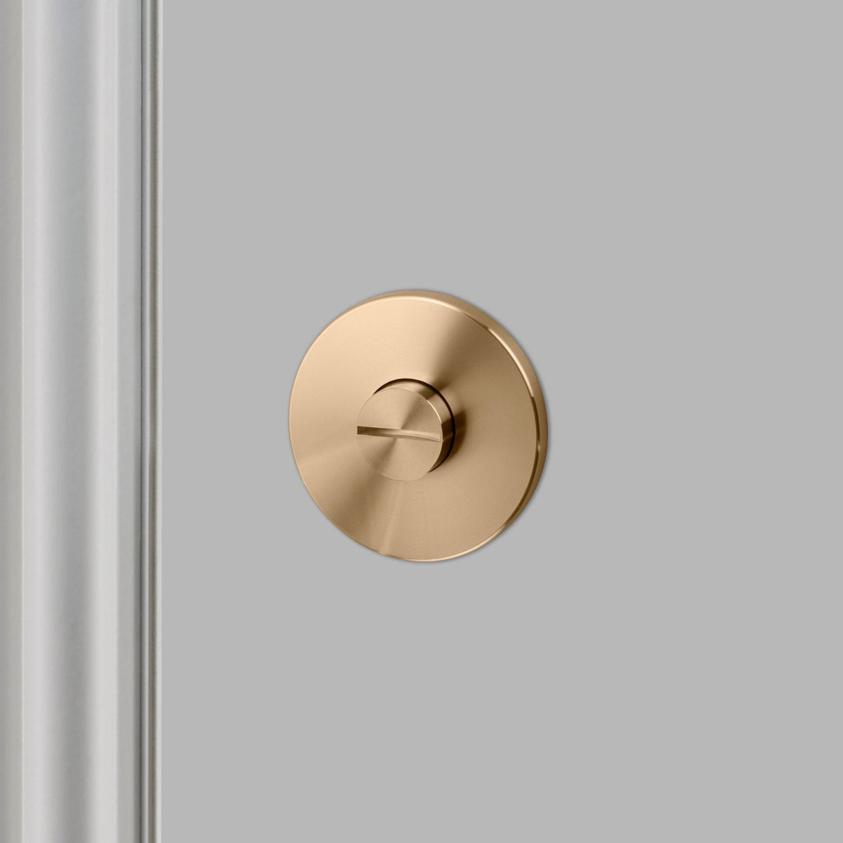 Linear Knurled Thumb Turn Lock In Brass