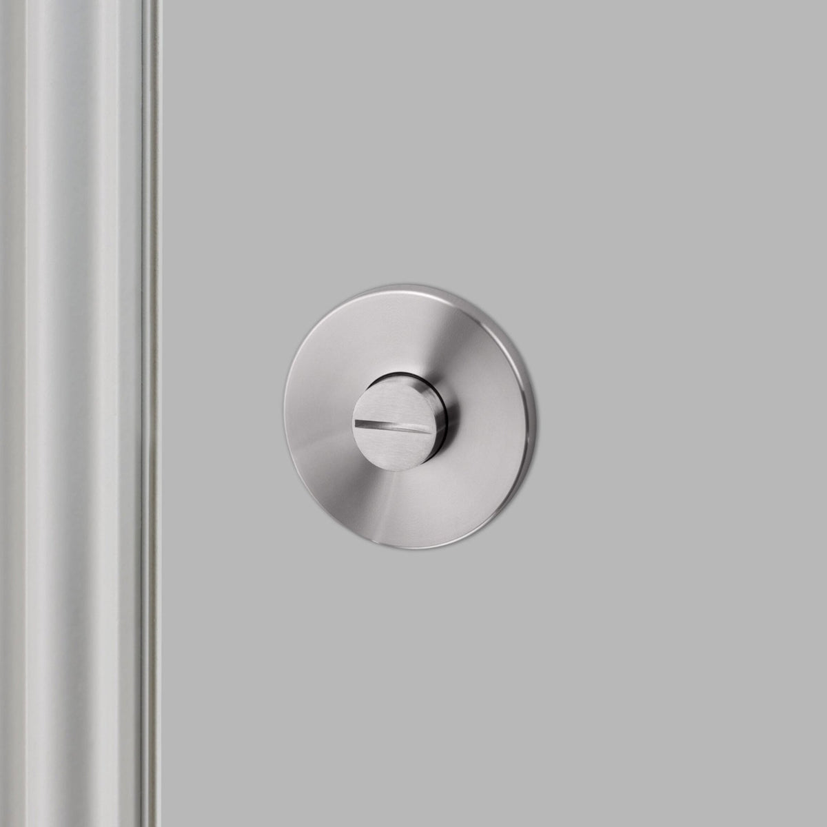 Linear Knurled Thumb Turn Lock In Steel