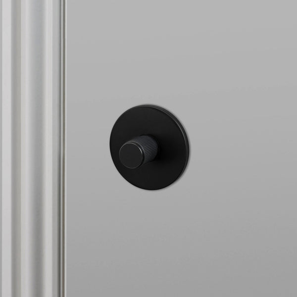 Linear Knurled Thumb Turn Lock In Welders Black