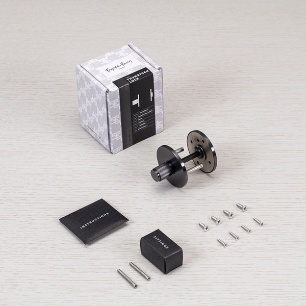 Linear Knurled Thumb Turn Lock In Welders Black