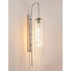 Hamble Curved Wall Light in Polished Nickel with Clear Glass