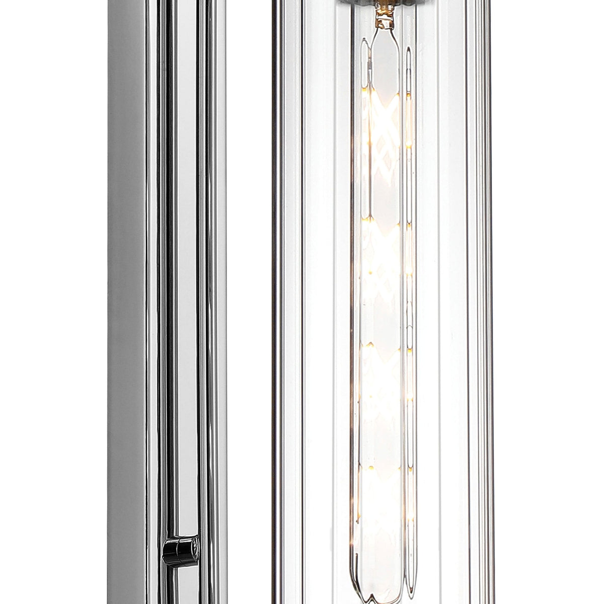 Hamble Curved Wall Light in Polished Nickel with Clear Glass