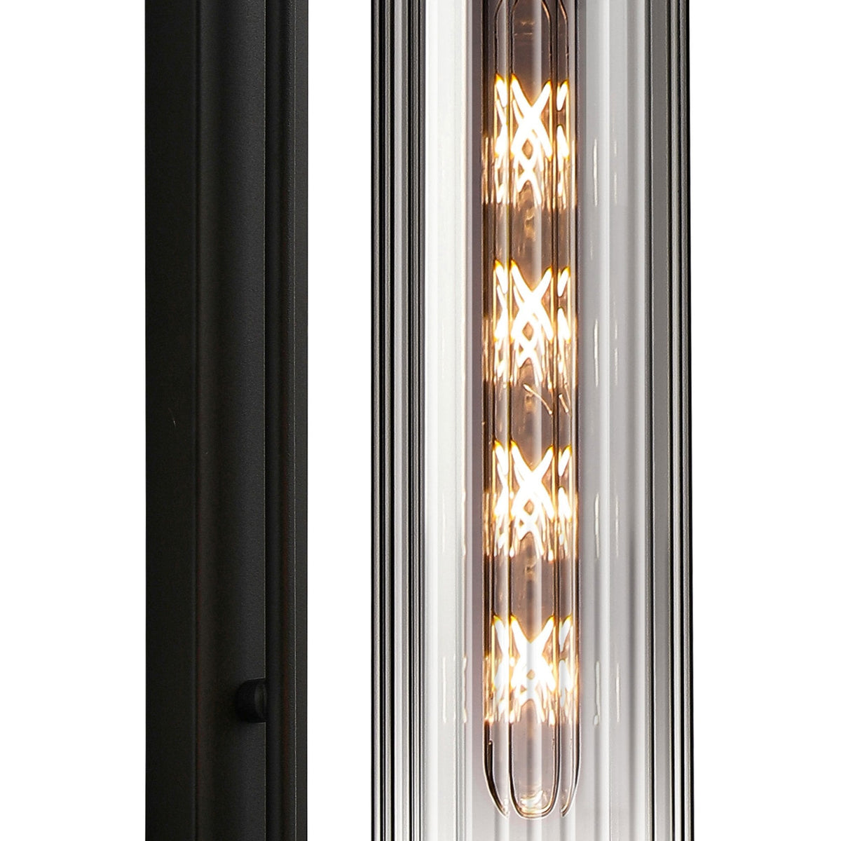 Hamble Curved Wall Light in Satin Black with Smoke Fade Glass