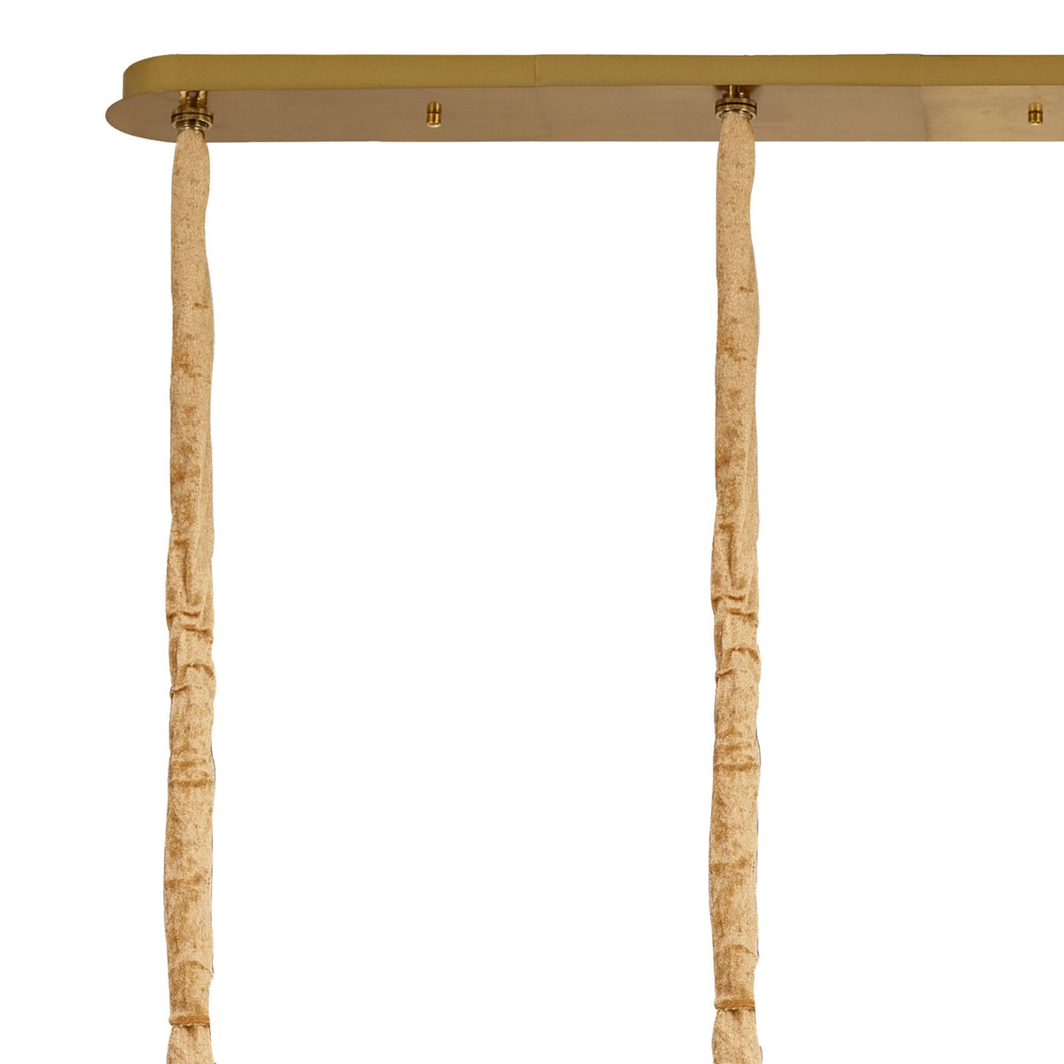 Kentisbeare 1800mm Linear Chandelier in Brass & Cognac Glass