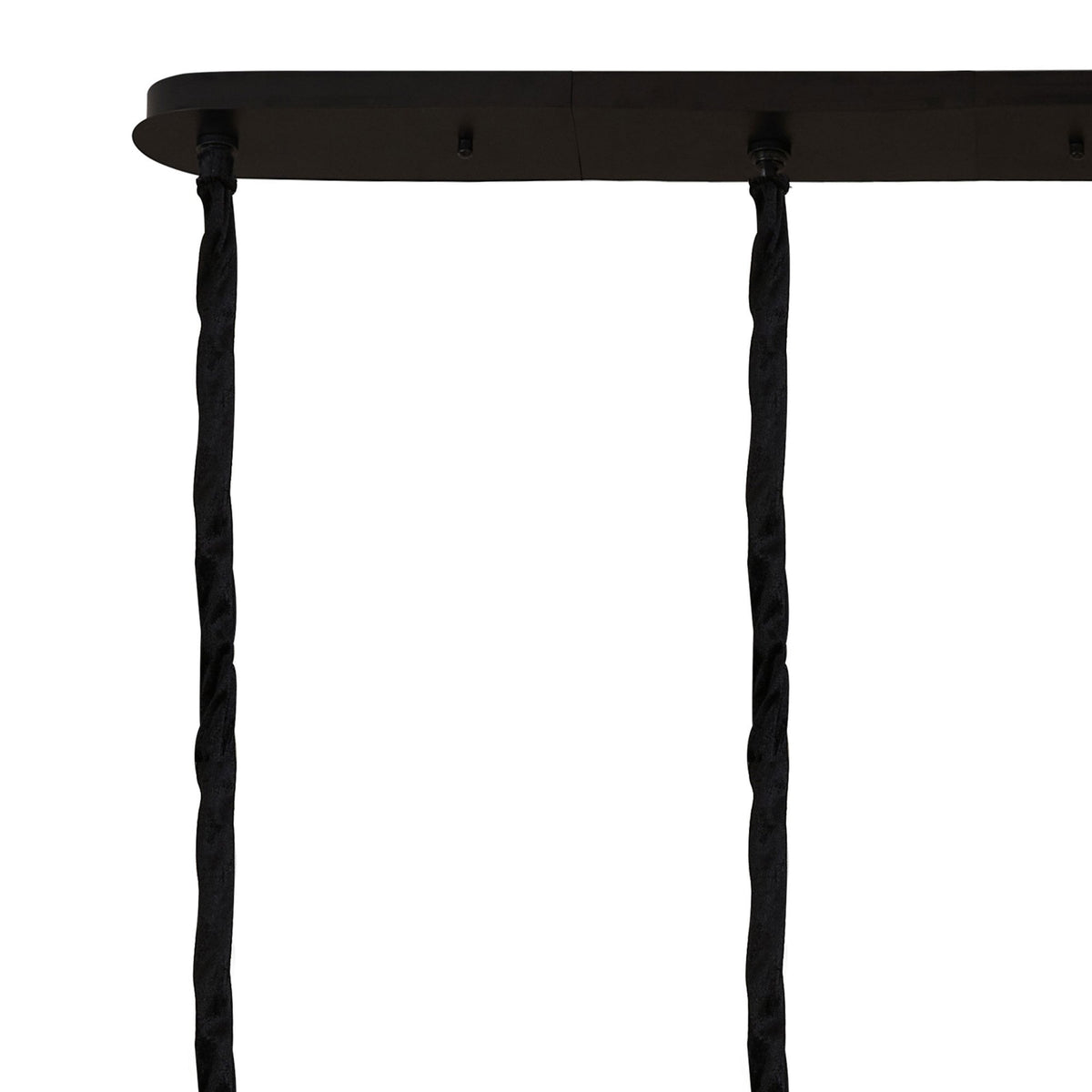 Kentisbeare 1800mm Linear Chandelier in Matt Black & Clear Glass