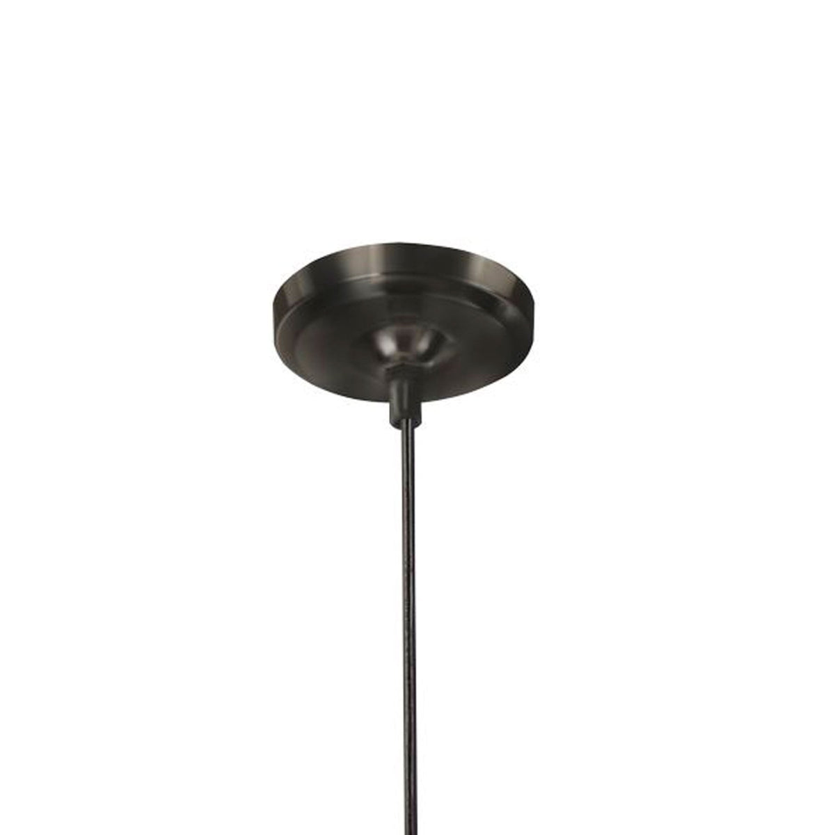 Atom Pendant In Black With Opal Glass Shade