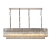 Kentisbeare 1800mm Linear Chandelier in Polished Nickel & Cognac Glass
