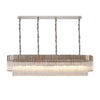 Kentisbeare 1800mm Linear Chandelier in Polished Nickel & Clear Glass