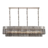 Kentisbeare 1800mm Linear Chandelier in Polished Nickel & Smoked Glass