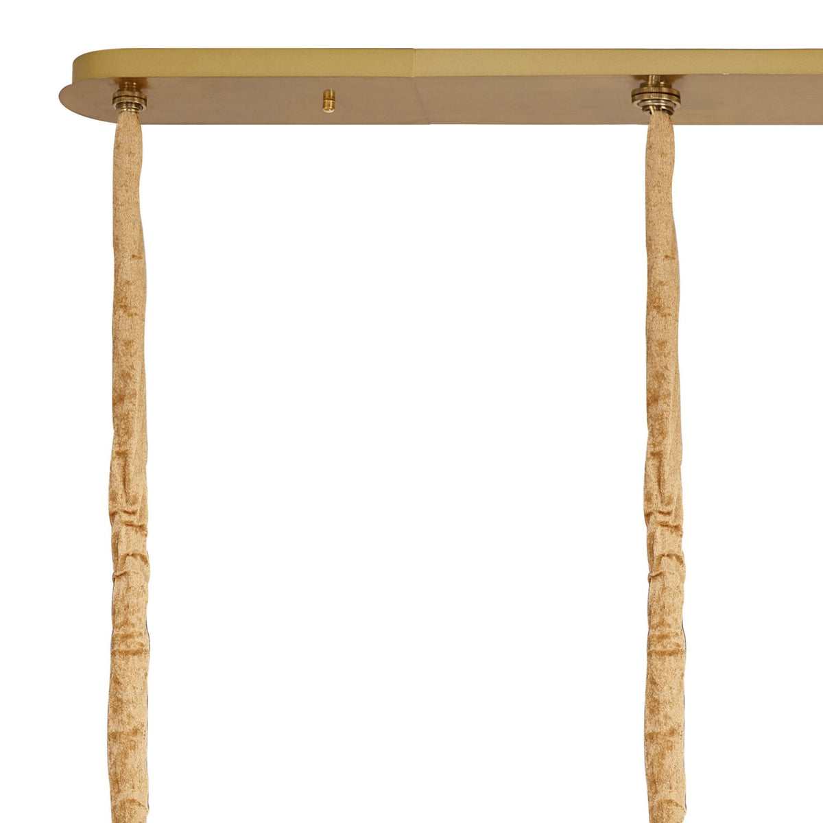 Kentisbeare 2000mm Linear Chandelier in Brass & Cognac Glass