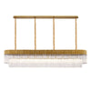 Kentisbeare 2000mm Linear Chandelier in Brass & Clear Glass