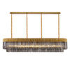 Kentisbeare 2000mm Linear Chandelier in Brass & Smoked Glass