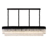 Kentisbeare 2000mm Linear Chandelier in Matt Black & Clear Glass