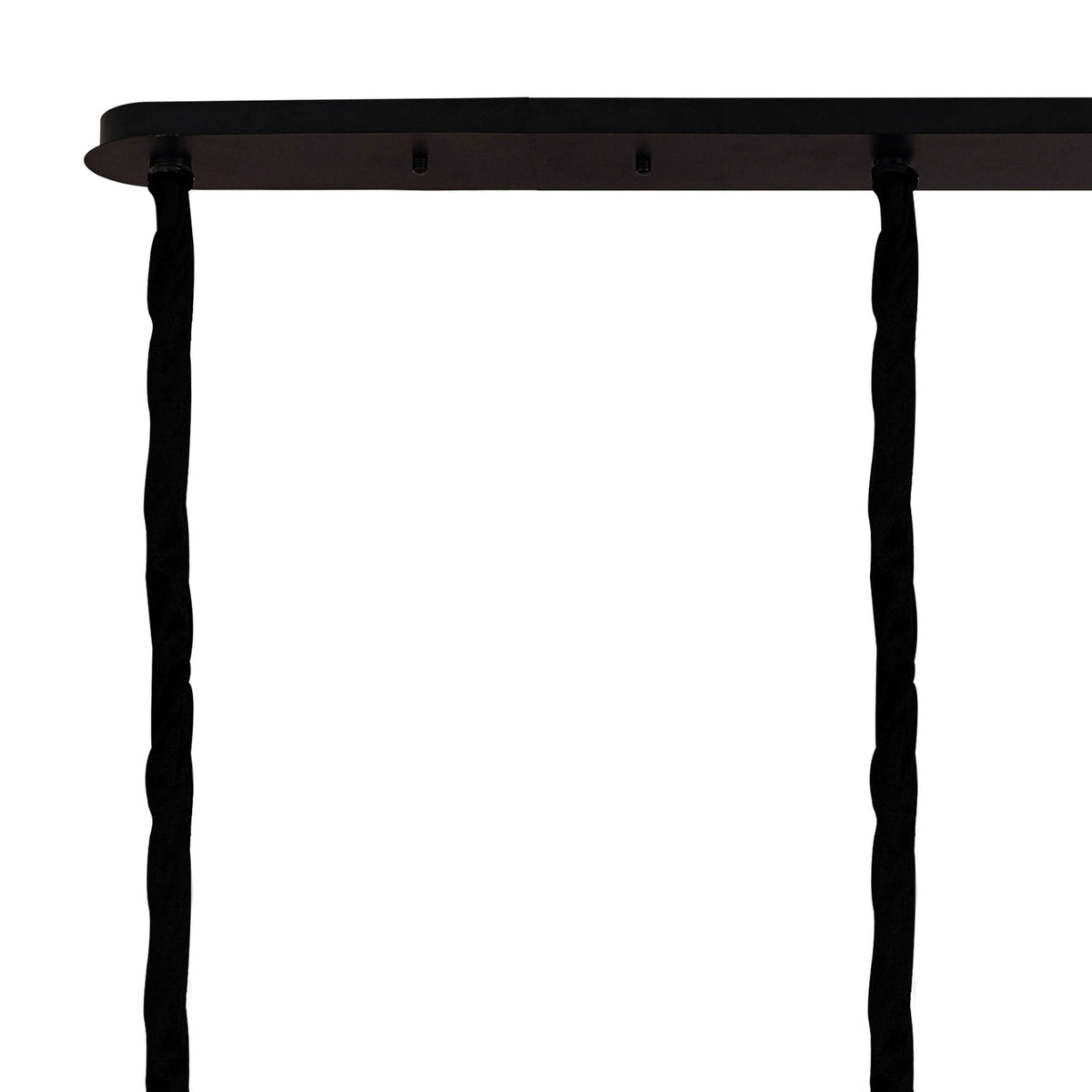 Kentisbeare 2000mm Linear Chandelier in Matt Black & Clear Glass