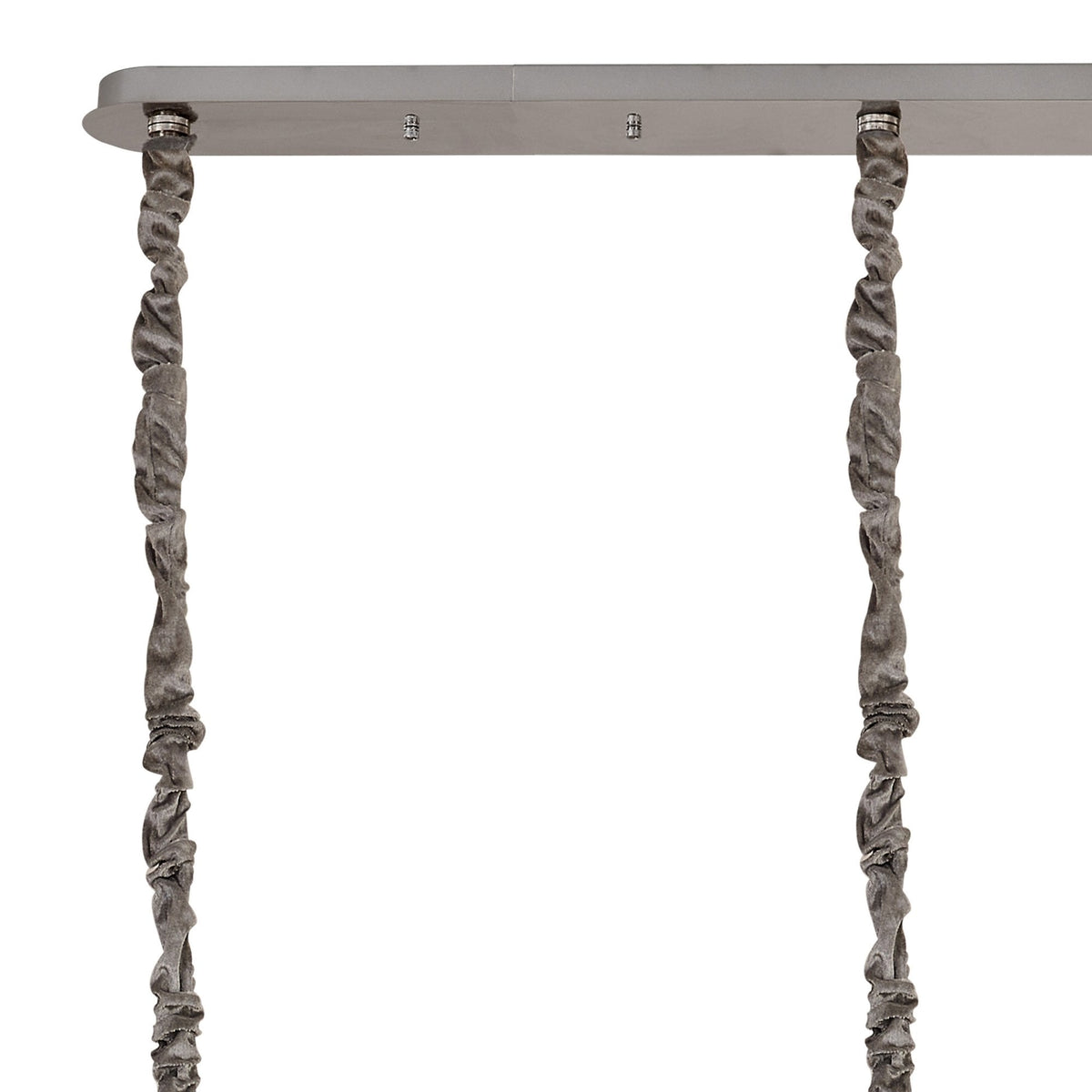 Kentisbeare 2000mm Linear Chandelier in Polished Nickel & Cognac Glass