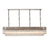 Kentisbeare 2000mm Linear Chandelier in Polished Nickel & Clear Glass