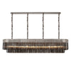 Kentisbeare 2000mm Linear Chandelier in Polished Nickel & Smoked Glass