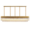 Kentisbeare 2250mm Linear Chandelier in Brass & Cognac Glass