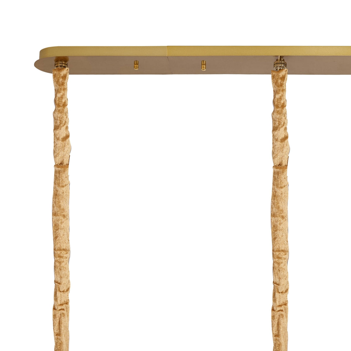 Kentisbeare 2250mm Linear Chandelier in Brass & Cognac Glass