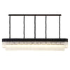 Kentisbeare 2250mm Linear Chandelier in Matt Black & Clear Glass