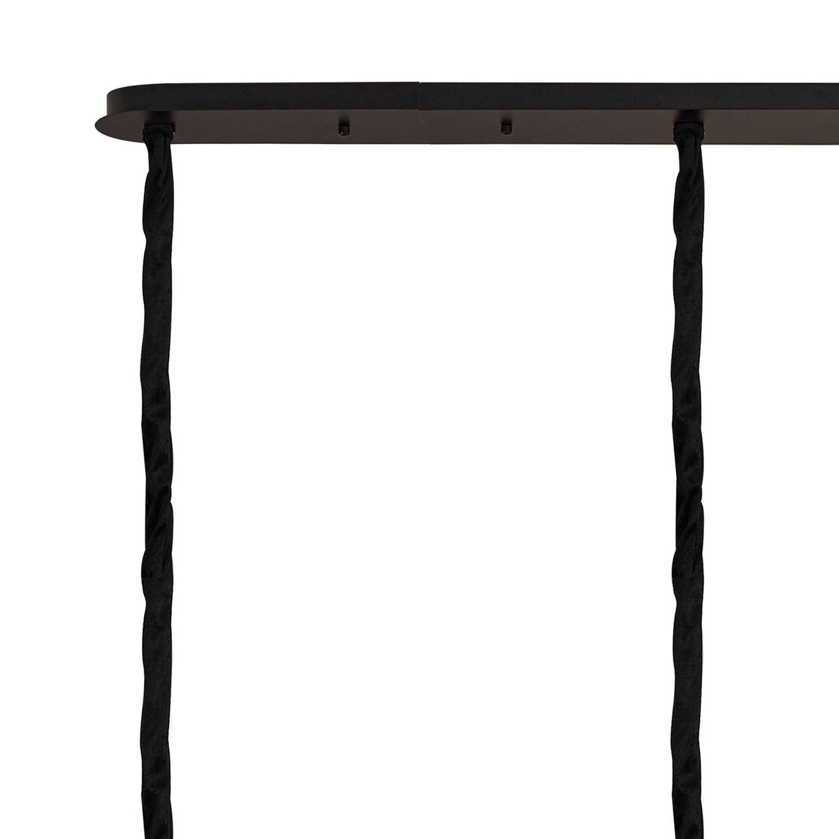 Kentisbeare 2250mm Linear Chandelier in Matt Black & Clear Glass