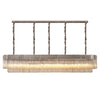 Kentisbeare 2250mm Linear Chandelier in Polished Nickel & Cognac Glass